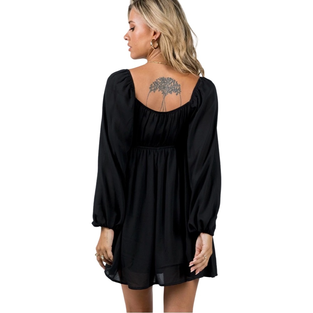 Princess Polly Chic Black Bettie Mini Dress NWT-size 6 - Picture 8 of 8